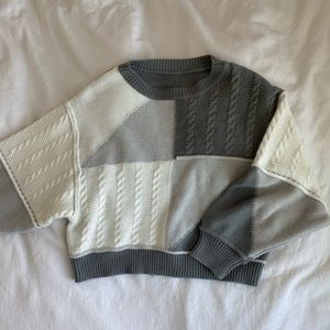 COPY - patchwork cropped sweater